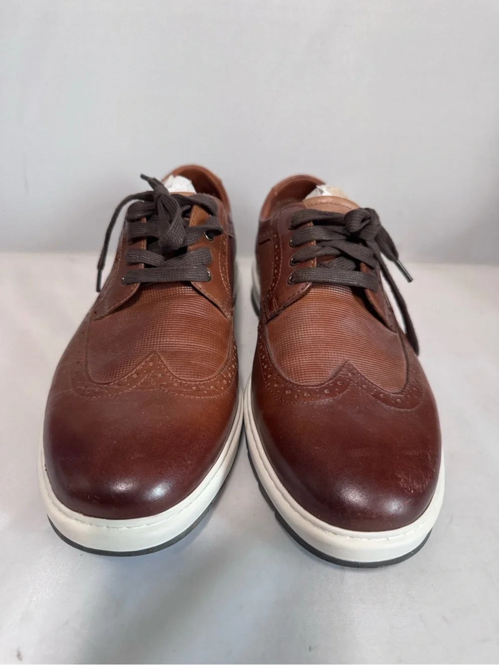 Johnson & Murphy Men's Brown Shoes Size 9M Wingtip Brogue Derby Sneaker Flex